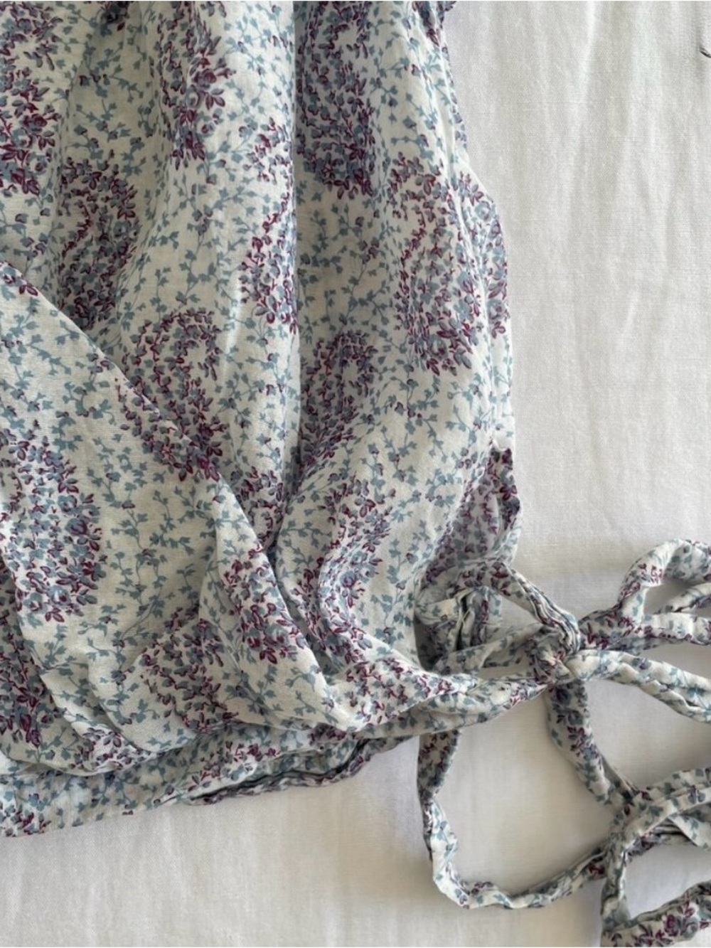 Anthropologie Moulinette Souers Vetements Lavender Paisley Print Wrap Blouse - Picture 3 of 6